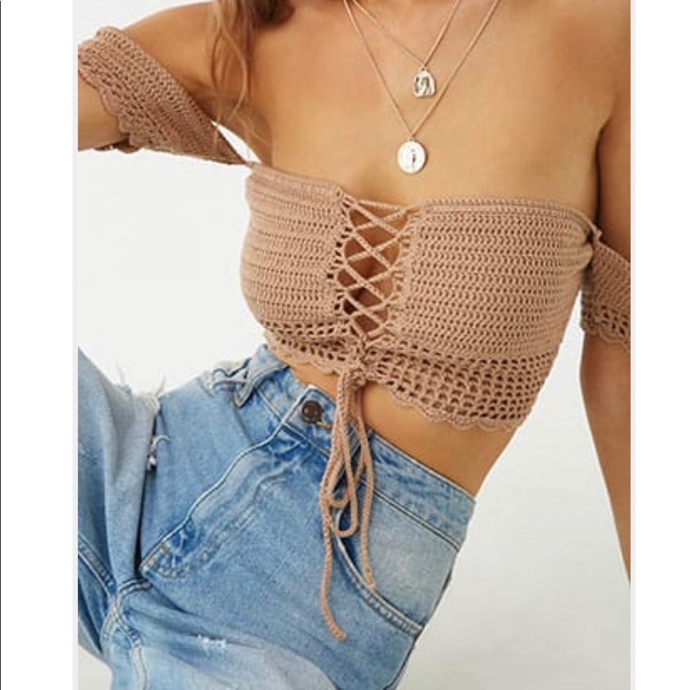Cute crochet crop top- NWOT✨